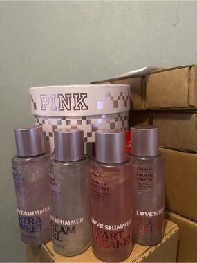 PINK Shimmer Body Mist Set - Pink & Rose Gold Tones